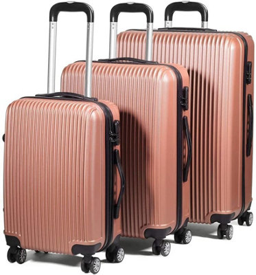 SA Products 3pc Hard Shell Suitcase Set - Lightweight Large Suitcase ...