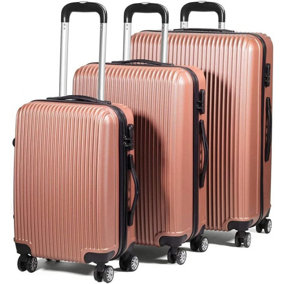 SA Products 3pc Hard Shell Suitcase Set - Lightweight Large Suitcase Set