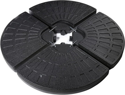 SA Products 4 Piece Parasol Weights Heavy Duty Plastic Weight Set for Outdoor Umbrella Base DIY at B Q