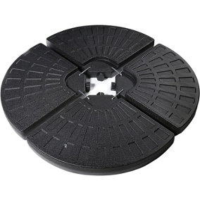 SA Products 4-Piece Parasol Weights - Heavy-Duty Plastic Weight Set for Outdoor Umbrella Base