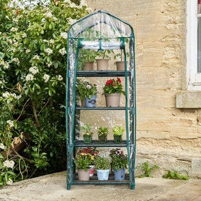 SA Products 4-Tier Small Shelves Mini Greenhouse - Garden Equipment for Indoor & Outdoor Use - 6