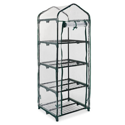 SA Products 4-Tier Small Shelves Mini Greenhouse - Garden Equipment for Indoor & Outdoor Use - 7