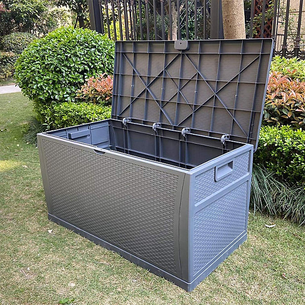 SA Products 460L Weatherproof Rattan Effect Outdoor Storage Box