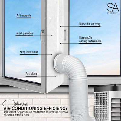 SA Products 4M AC Window Seal - Universal Window Insulation Kit for Air Conditioning Unit & Portable Tumble Dryer