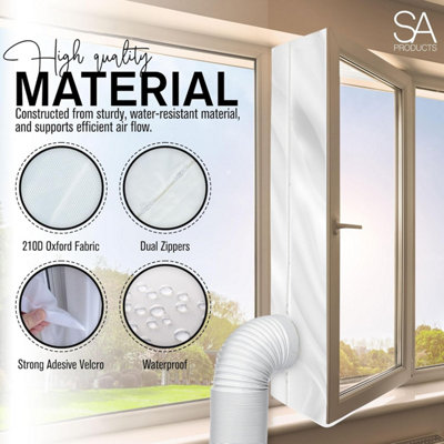 SA Products 4M AC Window Seal - Universal Window Insulation Kit for Air Conditioning Unit & Portable Tumble Dryer - 3
