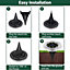 SA Products 4pk Solar Ground Lights - Automatic Stake Solar Lights Outdoor for Garden, Pathway, Backyard & Lawn