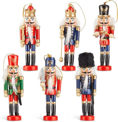 SA Products 6-Pack Wooden Nutcracker Soldiers - Hanging Nutcracker Christmas Decorations for Tree, Wreath, Windows, Table Price Comparisons | Compare The Build