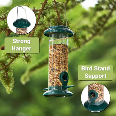 SA Products 8 Inch Bird Feeders - Hanging Bird Feeder with 2 Landing Sites