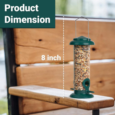 SA Products 8 Inch Bird Feeders - Hanging Bird Feeder with 2 Landing Sites - 4