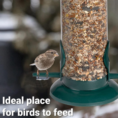 SA Products 8 Inch Bird Feeders - Hanging Bird Feeder with 2 Landing Sites - 5