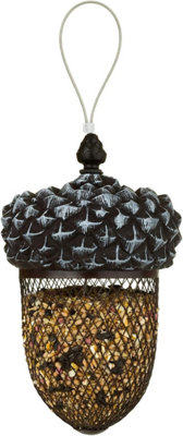 SA Products Acorn Bird Feeder - Outdoor Mounted Mixed Nuts Feeding Station for Wild Birds - 5