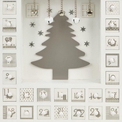 Sa Products Advent Calendar To Fill Yourself - Rustic Christmas Display - 24 Small Drawers For Chocolates & Treats - 44 x 32 x 6cm - 7