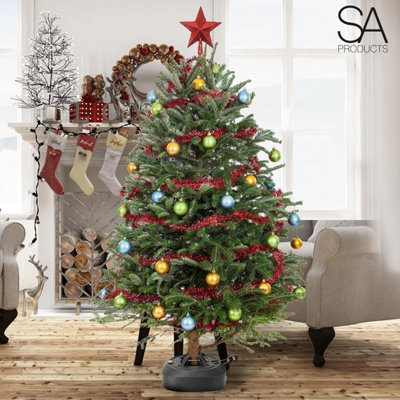 SA Products Automatic Christmas Tree Stand for Real Tree - For Xmas Trees Up To 8.2Ft. with 12cm Trunk - Medium