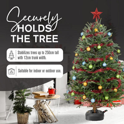 SA Products Automatic Christmas Tree Stand for Real Tree - For Xmas Trees Up To 8.2Ft. with 12cm Trunk - Medium - 6