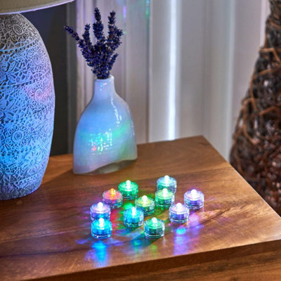 SA Products Battery 12 Pc Set LED Candles Battery Lights - Flickering Flameless Candles - Colour Changing Feature