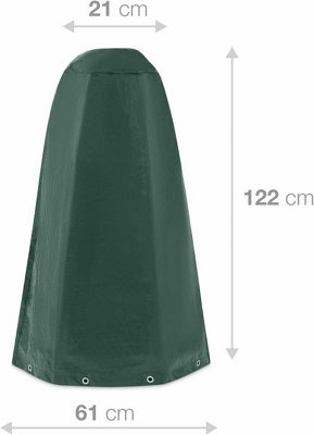 SA Products BBQ Cover - 61x122x21cm Grill Cover - Ultra-Durable 100GSM PE Woven Cloth Barbeque Protection Cover - Weather Proof - 3