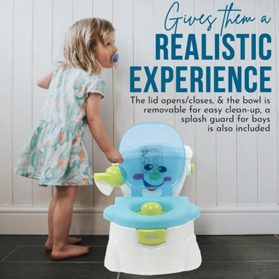 SA Products Blue Kids Potty Training Toilet Seat with Splash Guard - Lightweight Portable Potty Great for Travel - 5