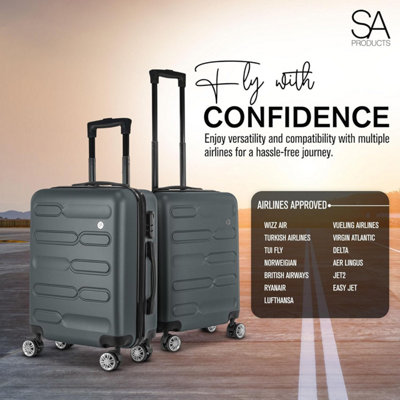 SA Products Cabin Suitcase - 34L Carry On Suitcase - 5
