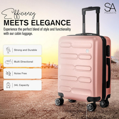 SA Products Cabin Suitcase - 34L Carry On Suitcase, Cabin Bag 55x40x20 with Combination Lock