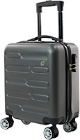 SA Products Cabin Suitcase, Carry on Suitcase, Easy Jet 45x36x20 Cabin Bag - Grey