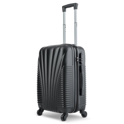 SA Products Cabin Suitcase - Hardshell Airline-Approved Luggage Bag for Travel - 50.5x23x37cm - Black