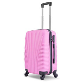 SA Products Cabin Suitcase - Hardshell Airline-Approved Luggage Bag for Travel - 50.5x23x37cm - Pink