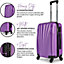 SA Products Cabin Suitcase - Hardshell Airline-Approved Luggage Bag for Travel - 50.5x23x37cm - Purple