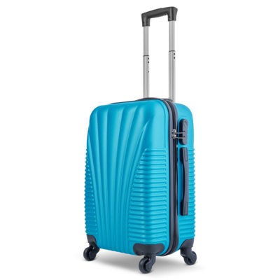 SA Products Cabin Suitcase - Hardshell Airline-Approved Luggage Bag for Travel - 50.5x23x37cm - Turquoise