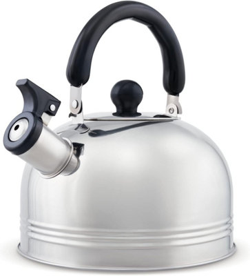 SA Products Camping Kettle 2L - Stainless Steel Whistling Kettle - Portable Boiling Pot for Coffee Tea