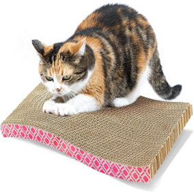 SA Products Cat Scratching Board - Cardboard Cat Scratcher with Textures Design