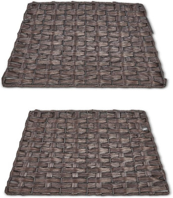 SA Products Christmas Tree Skirt - Square Plastic Collar Tree Stand Cover - Foldable&Easy To Store - 48x48x25cm - Dark Brown - 5