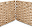 SA Products Christmas Tree Skirt - Square Plastic Rattan Tree Stand Cover - Foldable & Easy To Store - 48x48x25cm - Light Brown