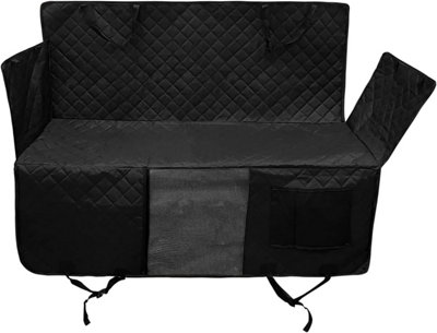SA Products Dog Car Seat Cover for Back Seat - Travel Hammock with 4 Layer Protection - Waterproof - Mesh Window and Side Flaps - 4