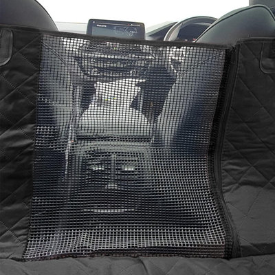 SA Products Dog Car Seat Cover for Back Seat - Travel Hammock with 4 Layer Protection - Waterproof - Mesh Window and Side Flaps - 5