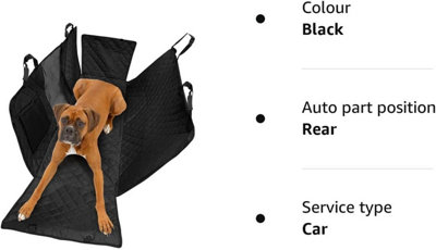 SA Products Dog Car Seat Cover for Back Seat - Travel Hammock with 4 Layer Protection - Waterproof - Mesh Window and Side Flaps - 9