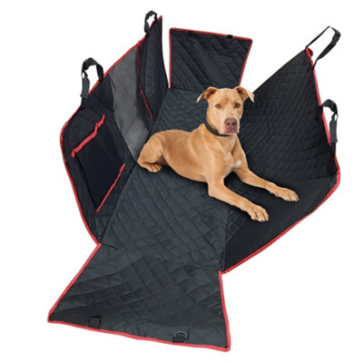 SA Products Dog Car Seat Cover for Back Seat Travel Hammock with 4 Layer Protection Waterproof