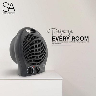 SA Products Fan Heater, Electric Heater, Portable Heater with 2 Heat Settings - Electric Fan Heater with Overheat Protection