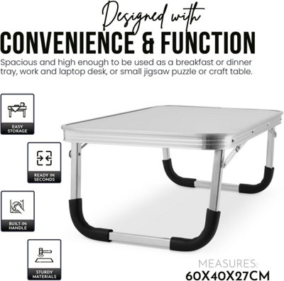 SA Products Folding Camping Table - 2ft Lightweight & Strong Aluminium Frame