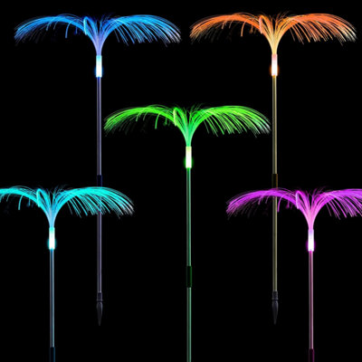 SA Products Jellyfish Solar Powered Outdoor Lights - Remote-Controlled Solar Lights for Garden - Pathway - 7 Colour Changes - 6