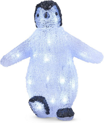 SA Products LED Acrylic Christmas Ornaments - Penguin Figure Decoration Lights for Indoor & Outdoor Use - 30x28cm - 3