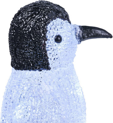 SA Products LED Acrylic Christmas Ornaments - Penguin Figure Decoration Lights for Indoor & Outdoor Use - 30x28cm - 5