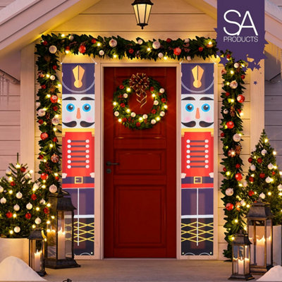 SA Products Nutcracker Door Banner Set - Toy Soldier Christmas Decorations for Home & Office - Extra Large, Set of 2, 200x30cm Price Comparisons | Compare The Build