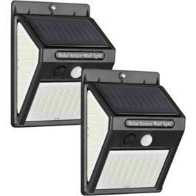 SA Products Pack Of 2 140 LED Solar Garden Lights with Motion Sensors