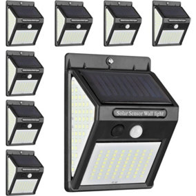 SA Products Pack Of 8 - 140 LED Solar Garden Lights with Motion Sensors