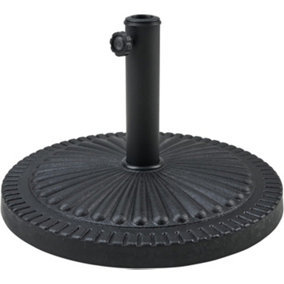SA Products Parasol Base - Weatherproof, Heavy Duty Stand for Garden Umbrella - Metal Weights with Adjustable Knob