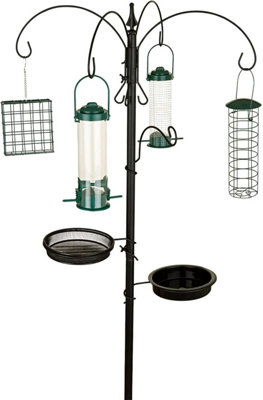 SA Products Premium Bird Feeding Station -Set of 4 Bird Feeders Seed, Nuts, & Suet Block Feeder Cages and 2 Trays Price Comparisons | Compare The Build