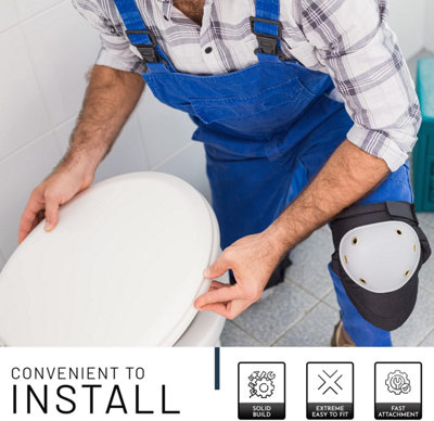 SA Products Quick Release Toilet Seat - with Soft Close & Quick Release Hinges for Easy Cleaning