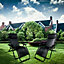 SA Products Set of 2 Garden Reclining Zero Gravity Chairs