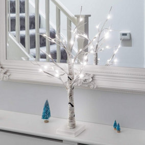 SA Products - Silver Birch Twig Tree Lights Warm White Light White Branches for Christmas Home Party Wedding Indoor Decoration