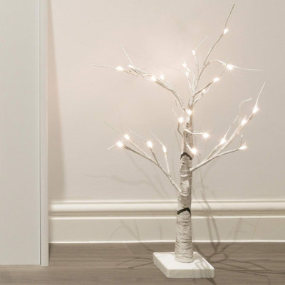 SA Products - Silver Birch Twig Tree Lights Warm White Light White Branches for Christmas Home Party Wedding Indoor Decoration - 6
